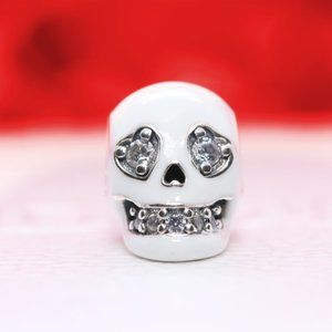Pandora Glow-in-the-dark Sparkling Skull Charm 792811C01